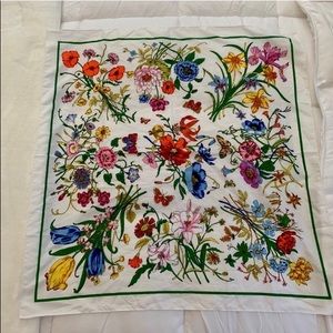 Vintage Multicolor Floral Scarf